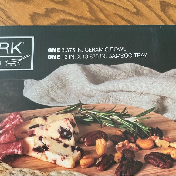 NIB Denmark Tools for Cooks - 2 Piece Ceramic & Bamboo Tapas Serving Set - Picture 3 of 8